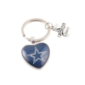 NWOT NFL Dallas Cowboys Heart Shape Keychain